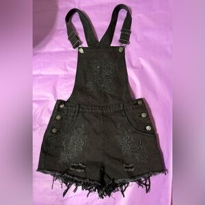 Killstar Blackbell denim overalls goth punk metal S